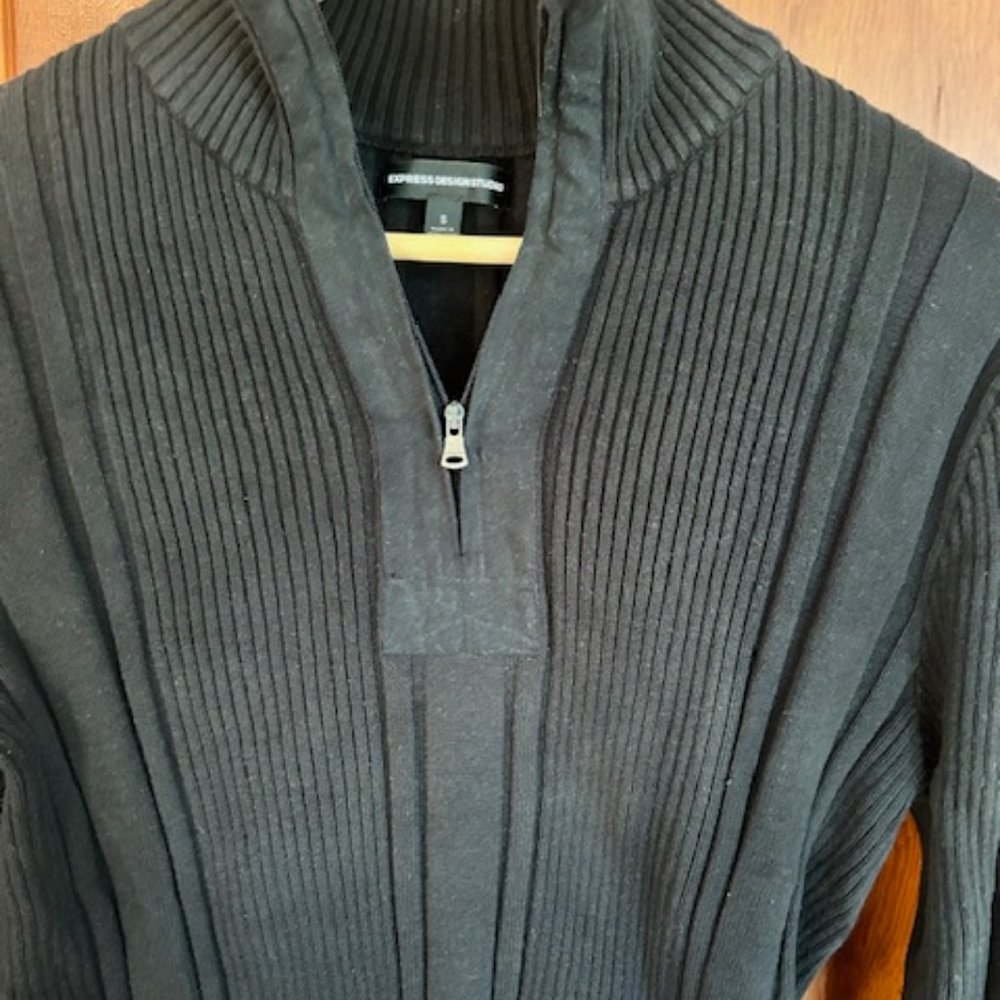Express Quarter-Zip Ribbed Sweater - Picture 2 of 11